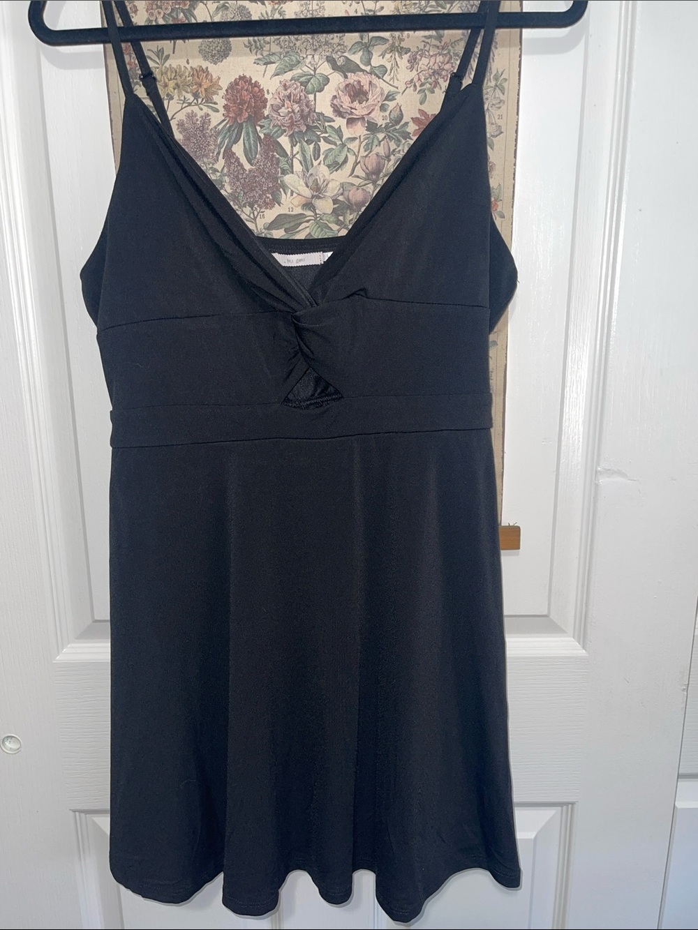 Francesca's Collections Black Mini Dress with Twist Front